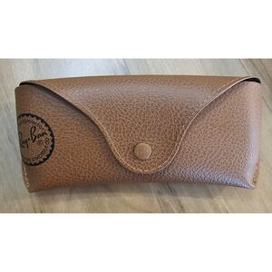 Original Ray-Ban Luxottica‎ Tan Brown Snap  Sunglasses Case Only Pre-owned